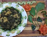 A picture of step 4 of Alu palak in dhaba style part 1.