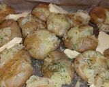 A picture of step 2 of My crushed garlic butter baby roasted potatoes.