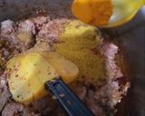 A picture of step 6 of Dhaba gosht.