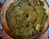 A picture of step 6 of Gongura chutney.