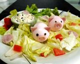 รูปขั้นตอนการทำที่ 6 ของ สลัดไข่ต้มหมูแข็งแรง