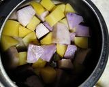 A picture of step 3 of Chatpata purple yam and potato.