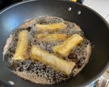 A picture of step 8 of Filipino Vegetable Lumpia.