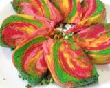 Foto langkah ke 12 dari resep Steamed Rainbow Cake (Bolu Kukus) a la Ny. Liem.