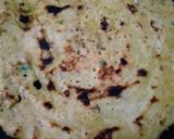 A picture of step 2 of Besan ka cheela.