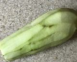 A picture of step 1 of Dahi orro. (aubergine in yogurt).
