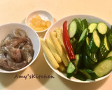 小黃瓜炒蝦仁 /便當菜/家常菜的食譜步驟1照片