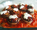 Foto del paso 7 de la receta: Champiñones rellenos con taquitos de jamón serrano
