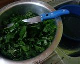 A picture of step 3 of Kienyeji fried(African-Kenyan Traditional vegetables).