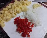 Foto del paso 1 de la receta: Guiso de arroz con arveja, carne y papa
