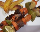 Foto del paso 6 de la receta: Brochettes de vegetales con salsa barbacoa (sin gluten y vegano)