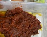 A picture of step 6 of Pastelon aka plantain lasagna.