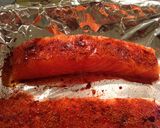 A picture of step 1 of Cajun Salmon and Sweetcorn Puree with Broccoli and Fried Onions.