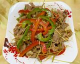 Hình bước làm 6 của món Bê Xào Sả Ớt