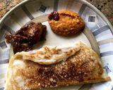 A picture of step 8 of Ghee Thosai with Onions #WYH.