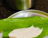 A picture of step 4 of Enduri Pitha - An Oriya Delicacy (Turmeric leaf infused dish).