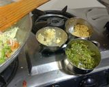 A picture of step 1 of Veg Frankie.