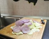 Foto del passaggio 2 della ricetta Farro con purea di zucchine e cipolle