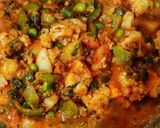 A picture of step 8 of Dabha Style Cauliflower Mix Veg.