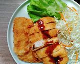 Hình bước làm 4 của món Tonkatsu - Thịt heo chiên xù