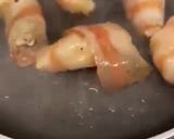 Foto del passaggio 2 della ricetta “Risottino agli scampi, lardo di colonnata e salvia fritta”