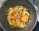 Foto del paso 4 de la receta: Wok de repollo y heura