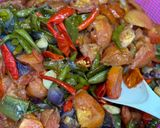 Gambar langkah 5 resipi Sambal Ayam Penyet Aidilfitri.