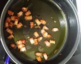Foto del paso 1 de la receta Arroz con panceta y champiñones