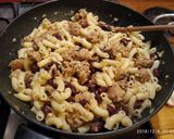 Húsos (kolbászos), babos tészta recept fázis 7 fotója