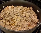 A picture of step 1 of Beef and Sausage Chili.