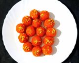 A picture of step 7 of Motichoor Laddu.
