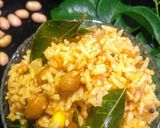 A picture of step 4 of Puliyogare.