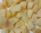 A picture of step 1 of Jeera Aloo.