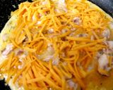 A picture of step 6 of My left Over Chicken,Bacon & Cheese Omelette 🤩.