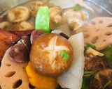 Hình bước làm 1 của món Canh củ sen chay (ngày 4)