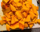 A picture of step 1 of Parveen's favorite Butternut Squash soup 2024.