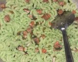 A picture of step 3 of Spninach Tikka Green macaroni.