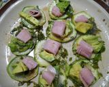 Foto del paso 6 de la receta: Rodajas de zuquini, jamón, palta - tomate, albahaca y algo más.