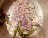 A picture of step 1 of Beet root Brown chana rice.