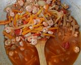 Foto langkah ke 6 dari resep Udang Tempe Asem Manis Pedas.