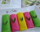 Foto langkah ke 8 dari resep Dadar Gulung Warna-Warni.