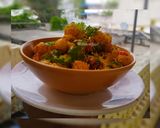 A picture of step 5 of Phool Makhana Bhel.
