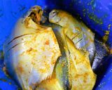 A picture of step 1 of Pomfret fish 🐠 Masala Fry.