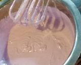 A picture of step 4 of Mawa cake in rose flavoured rabri.