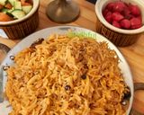 A picture of step 6 of Bhuggal Chawal  without Onion -Sindhi Special.