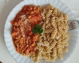 A picture of step 5 of Minced turkey in rich roasted vegetable sauce.