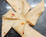 A picture of step 3 of Pinwheel Mathri.