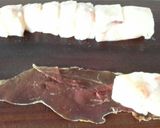 Foto del paso 2 de la receta Brocheta de rape y cecina