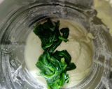 A picture of step 2 of Mung bean spinach dhokla.