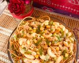 A picture of step 7 of Tikka macroni nest.